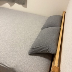 無印良品 クイーンベッド(マットレス付)の画像