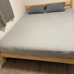 無印良品 クイーンベッド(マットレス付)の画像