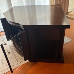 ダークブラウン コーナー用テレビ台の画像