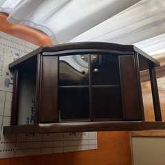 ダークブラウン コーナー用テレビ台の画像