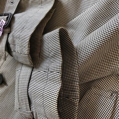 バーバリーブラックレーベル　トレンチコート　アウター　千鳥格子　トレンチコート　Lの画像