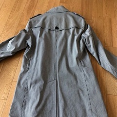 バーバリーブラックレーベル　トレンチコート　アウター　千鳥格子　トレンチコート　Lの画像