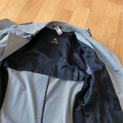 バーバリーブラックレーベル　トレンチコート　アウター　千鳥格子　トレンチコート　Lの画像