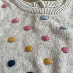 baby GAPポンポン付きニットワンピース チュニック90の画像