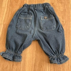 8分丈デニムパンツ90の画像