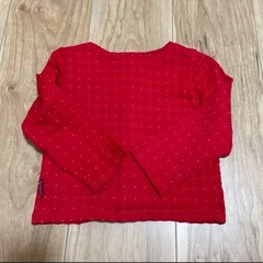 moujonjon 赤 カーディガン90の画像