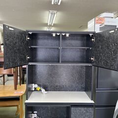 【リサイクルショップ ピカソ 小松原】🍴幅90cm✨極美品 大理石調 キッチンボード（レンジボード）✨🍴★3178★の画像