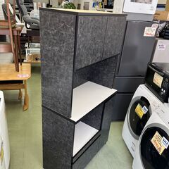 【リサイクルショップ ピカソ 小松原】🍴幅90cm✨極美品 大理石調 キッチンボード（レンジボード）✨🍴★3178★の画像