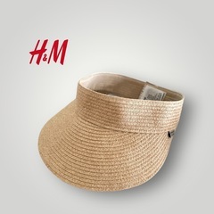 H&M ストローサンバイザー ライトベージュ の画像