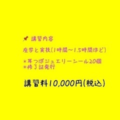 セルフ耳つぼジュエリー1day講座の画像