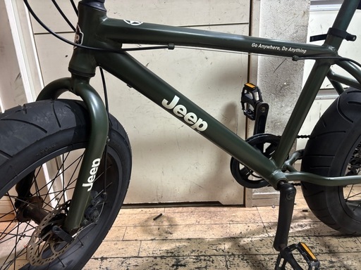 Jeep ジープのミニベロファットバイク　オリーブグリーン Jeep ジープのミニベロファットバイクオリーブグリーンDISK (は