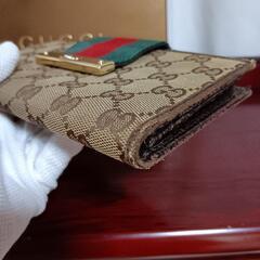 GUCCI　グッチ　二つ折り財布　シェリーライン　オールドグッチ　長財布　の画像