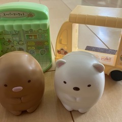 すみっコぐらし　おもちゃ　4体セット　しろくま　ねこ　とんかつ　の画像