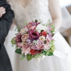 結婚式のブーケ、ブートニア　２点セット の画像