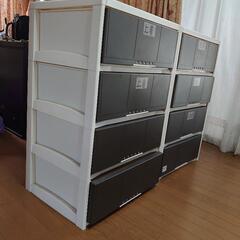 押し入れ収納、収納ケース2個セットでの画像