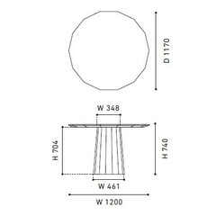 カリモク ニュースタンダード ダイニングテーブル 120 プレーンの画像