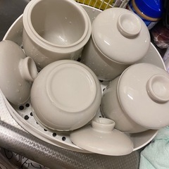 陶器製 蒸し碗（小炖盅） 4個セット 9/7まで取引可の画像