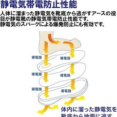 ☆新品☆ 安全靴 23.0 男女兼用 先芯入り ISA805静電の画像