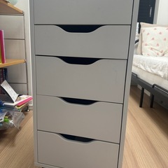 IKEA ALEX アレクス 引き出しユニット ホワイト 36x58×70cmの画像