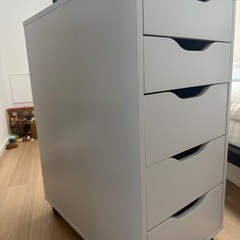 IKEA ALEX アレクス 引き出しユニット ホワイト 36x58×70cmの画像
