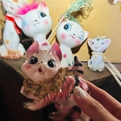 猫の置物の画像