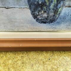 ●絵画 (花瓶の花) 油絵 静物画 額装品 花美子　アンティーク オブジェ アート作品 インテリア額絵 オフィス装飾の画像