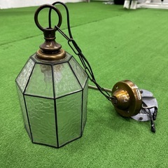 ナショナル　ステンドグラス　昭和レトロ　天井吊下照明　アンティークの画像