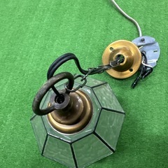 ナショナル　ステンドグラス　昭和レトロ　天井吊下照明　アンティークの画像