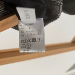 チェック柄リボン付きワイドパンツの画像