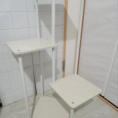 フラワースタンド屋内 金属花棚、多様な植物コーナー高花棚に適し、庭ガーデンリビングベランダ寝室、 (ホワイト, 4 段)

の画像