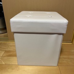 （お取引き中）オットマン　椅子　折り畳み収納ボックス【美品】の画像