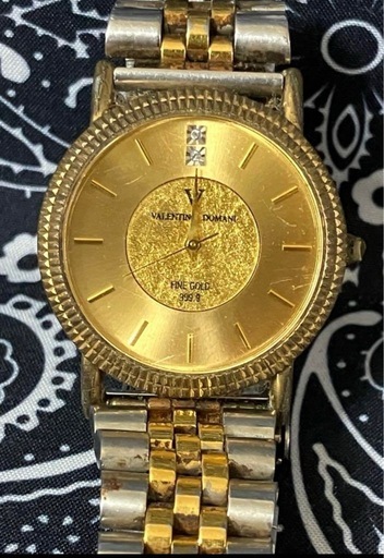 VALENTIN DOMANI ファインゴールド純金ダイアル 時計