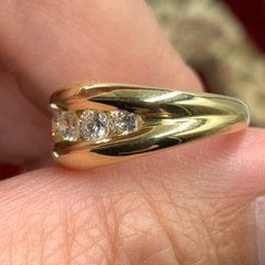 K18 ダイヤモンドリング　0.52ct 約11.5号　5.6gの画像