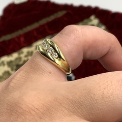 K18 ダイヤモンドリング　0.52ct 約11.5号　5.6gの画像