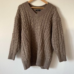 AMERICAN HOLIC Vネックケーブルニットチュニックの画像