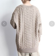 AMERICAN HOLIC Vネックケーブルニットチュニックの画像