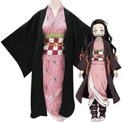 新品 鬼滅の刃 禰豆子 コスプレ 衣装の画像