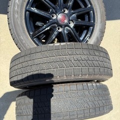 スタッドレスタイヤ4本セット、ホイール 付 155/65R14 75Qの画像