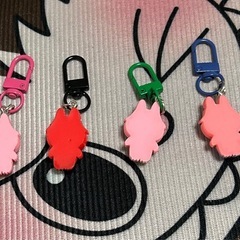Labubuキーホルダー 青の画像