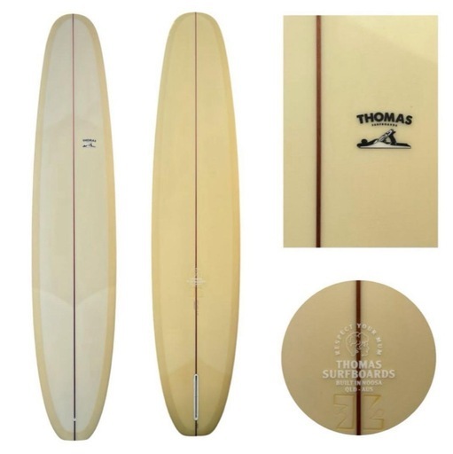 トーマスサーフボード　ロングボード　シングルフィン フィン　ジョージグリノー