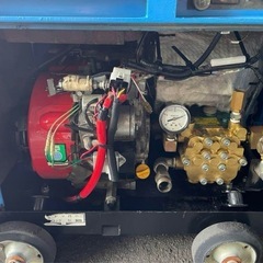 ツルミポンプ 高圧洗浄機 ガン　ホース付 HPJ-5ESM 稼働時間628時間の画像