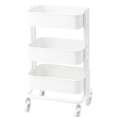 IKEA RÅSHULTロースフルト ワゴン＋ HÖGSMAホーグスマ 天板の画像