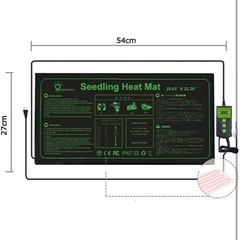 新品⭐️ 植物用 ヒートマット サーモスタット付き 温度調節 園芸発芽マット 育苗器の画像