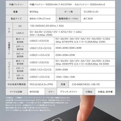 モバイルバッテリー　SMARTCOBY Pro PLUGⅡ67W3Cの画像