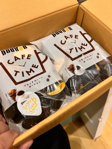 ドトール CAFE TIME ブラックコーヒーポーション箱売り250個 (こ