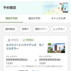 ハワイアンズ1泊2日　1室2名
チケットの画像