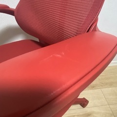 オフィスチェア (OC510) レッド　ニトリの画像