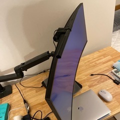 【ジャンク】LG 34インチ ウルトラワイド湾曲モニター 34WP60C-Bの画像