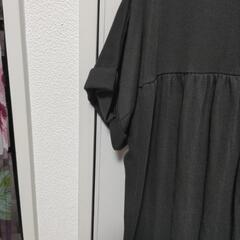 サマンサモスモスの黒後ティアードワンピースフリーサイズの画像