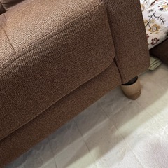 2人掛けソファ　ブラウン　無料の画像